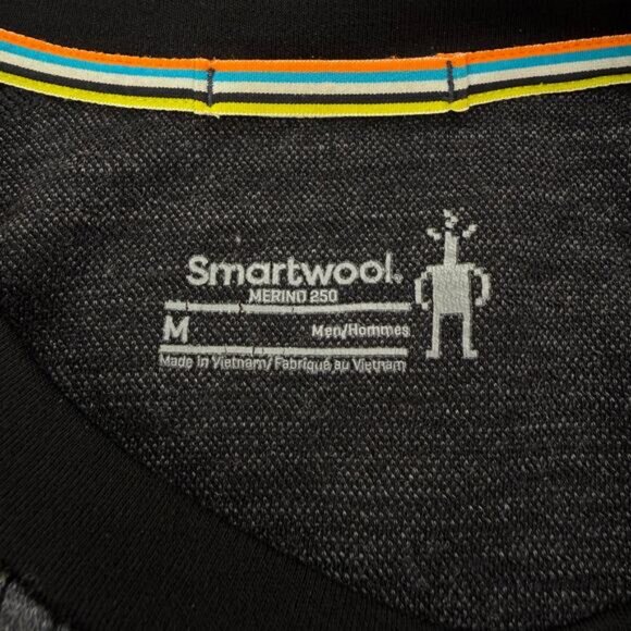 SMARTWOOL Men's Classic Wool  Thermal Merino Base Layer Crew Sz Medium Gray - Picture 3 of 6